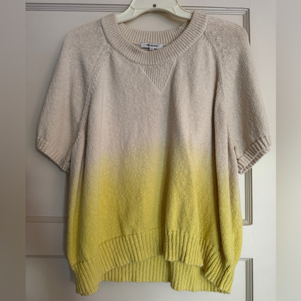 Madewell Ombre Women's Short Sleeve Sweater, size L